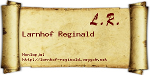 Larnhof Reginald névjegykártya