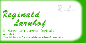 reginald larnhof business card